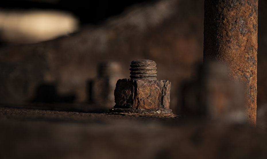 Rostige Schraubenmutter